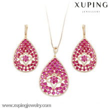 63647 Xuping Fashion 18K Charming CZ Gold LuxuryJewelry Set